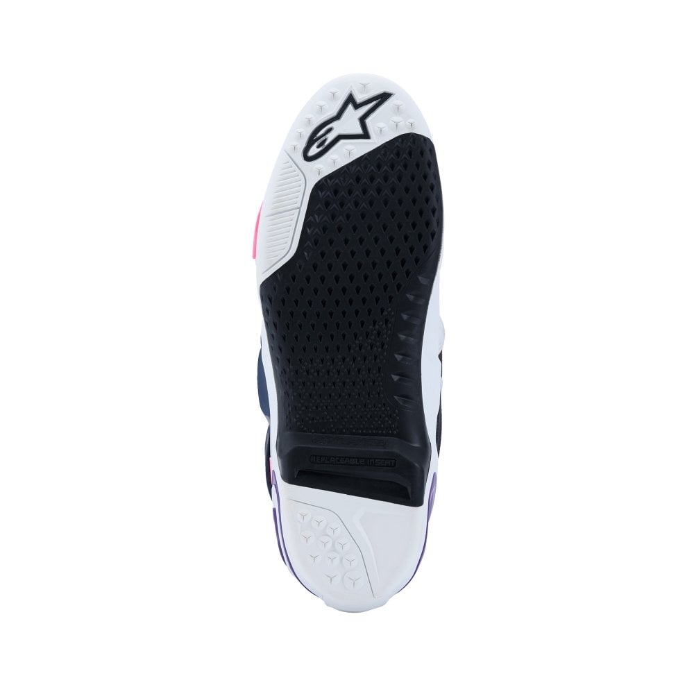 ALPINESTARS TECH 10 WHITE VIOLET NAVY BLUE PINK FLUO