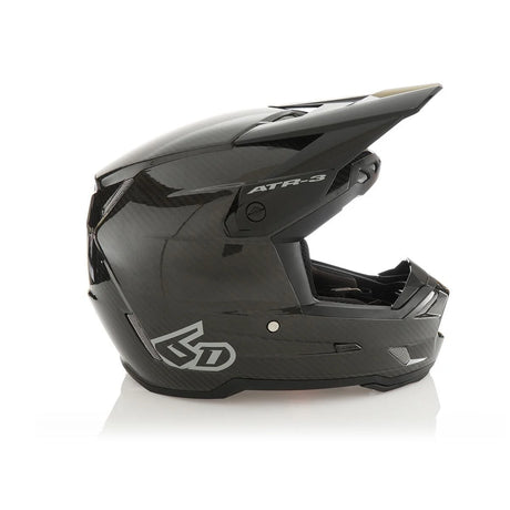 Glossy black ATR-3Y Solid helmet showcasing sleek design and finish.