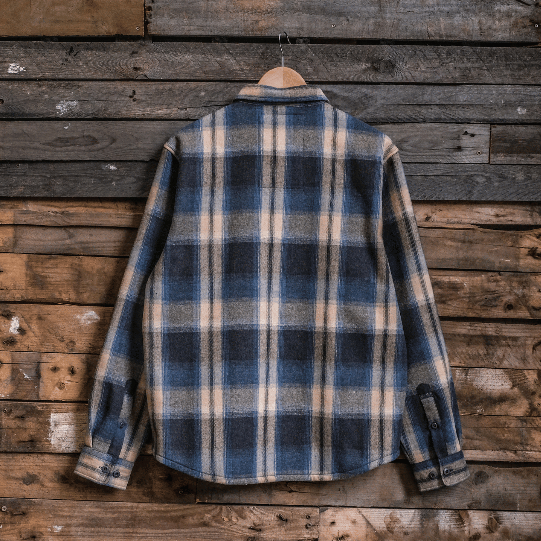 Denim Green & Cream Flannel Shirt