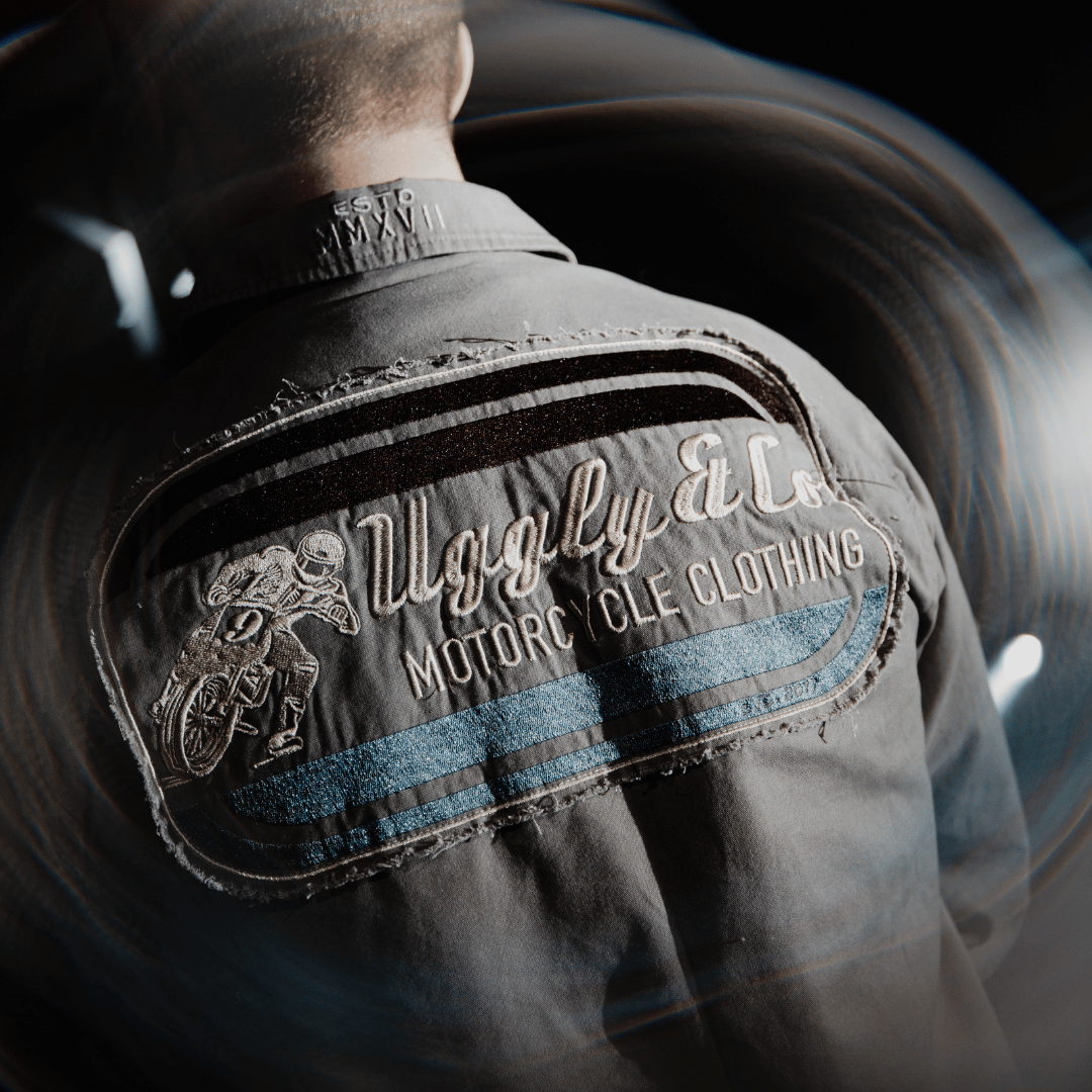Grey Flattrack Moto Shacket