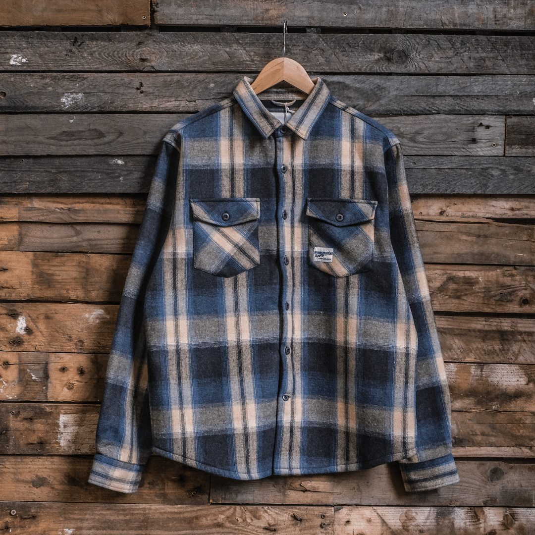 Denim Green & Cream Flannel Shirt