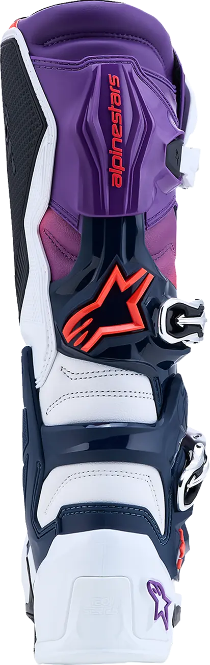 TECH 7 BOOTS PURPLE BLUE FLUO RED
