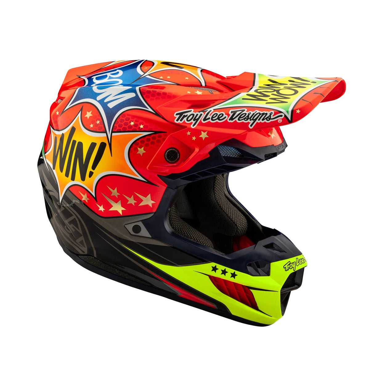 Troy Lee Designs SE5 Composite Helmet W/MIPS Cosmic Explosion Red