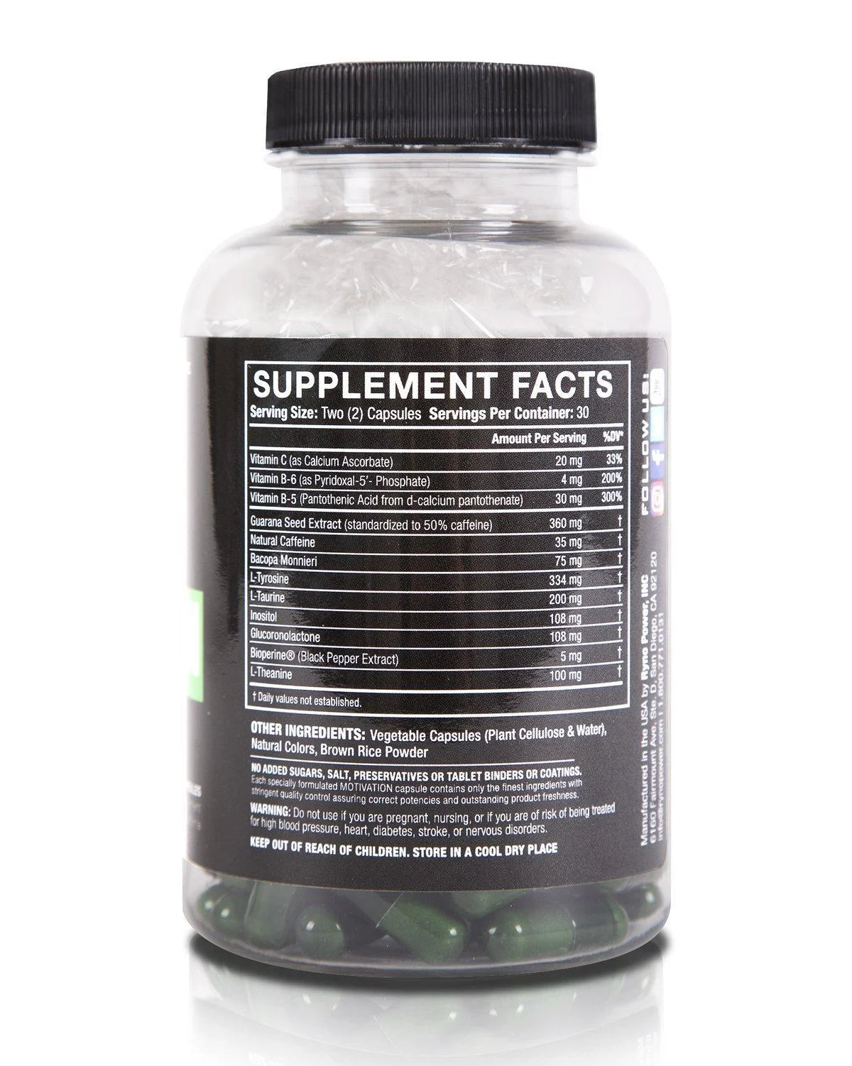 Ryno Power Motivation Capsules 60ct