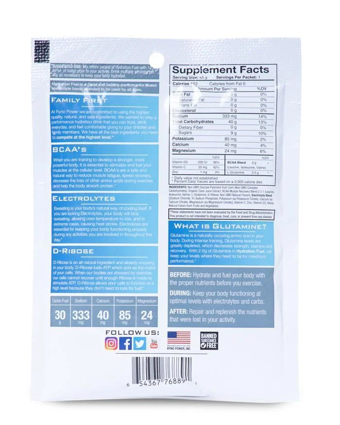 Ryno Power Single Serving - Hydration Fuel Fruit P