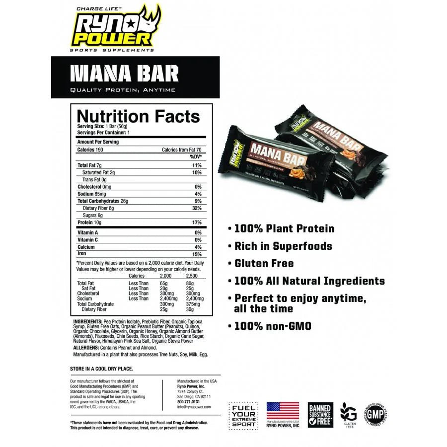 Ryno Power Mana Protein Caddy Chocolate Peanut Butter (Each)