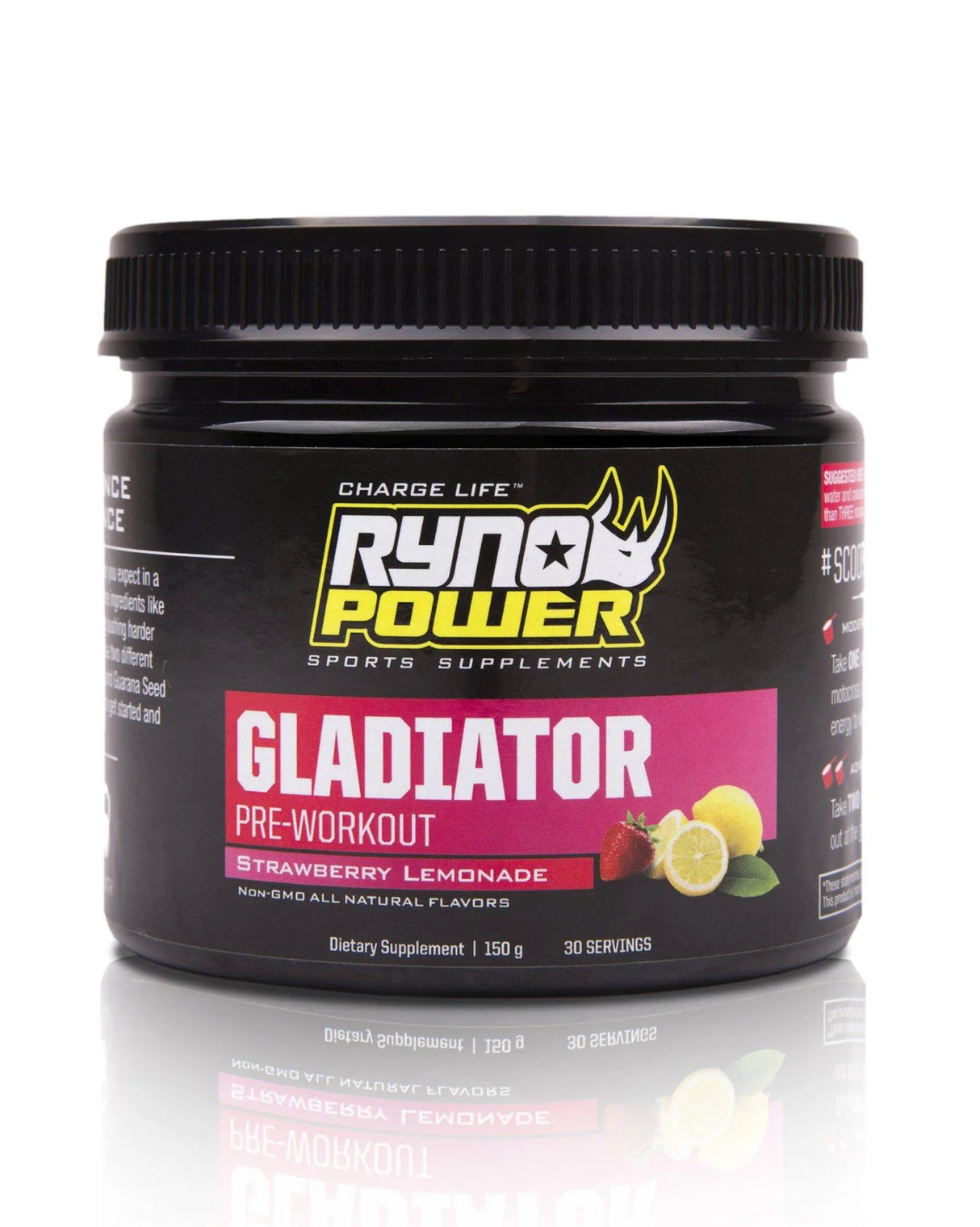 Ryno Power Gladiator Pre-Workout Straw/Lemon