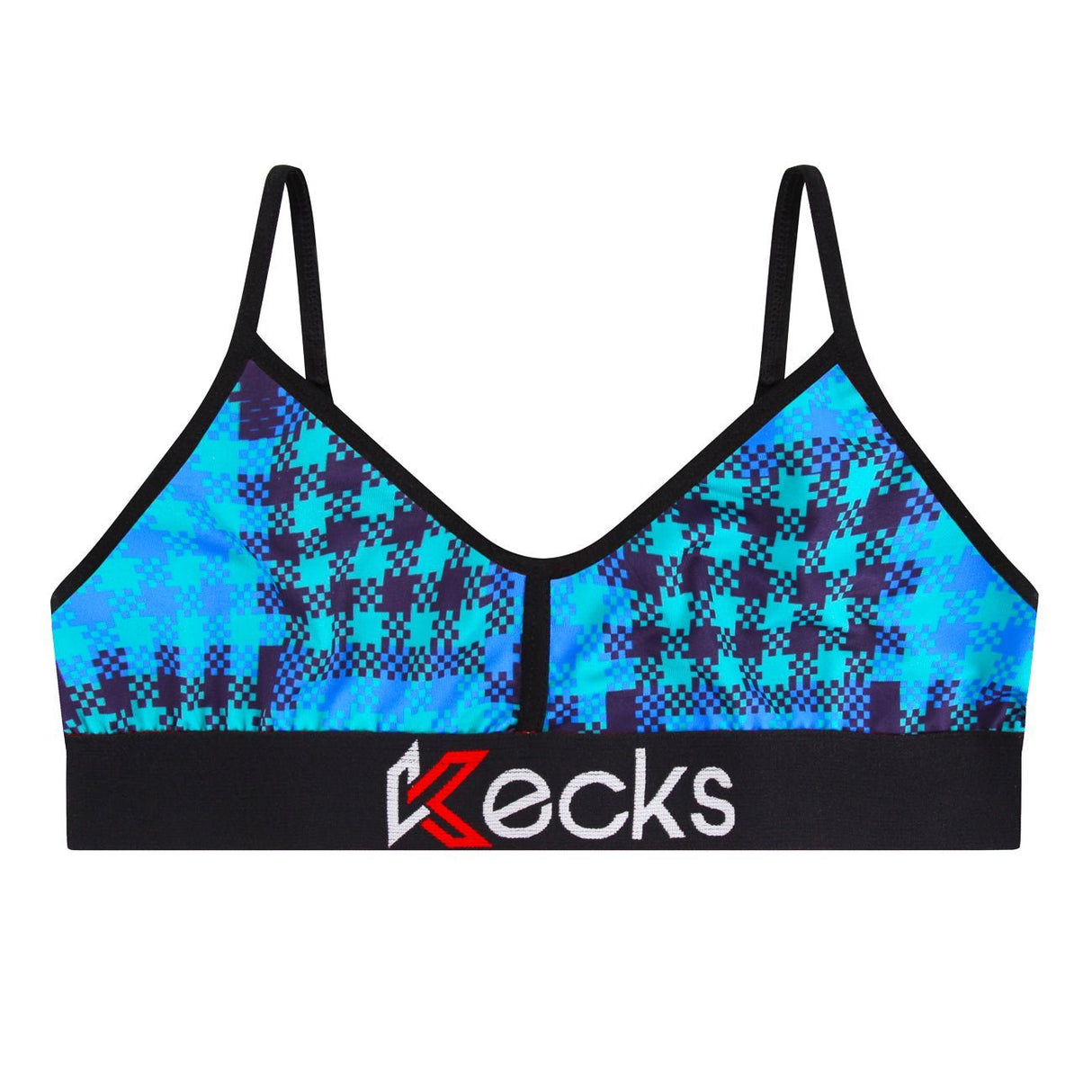 Cyan Plaid Lounge Bralette
