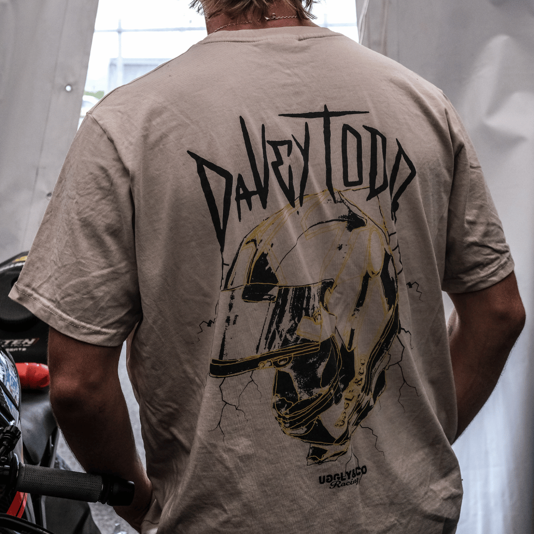 Davey Todd ‘Lightning Bolt’ Beige Tee