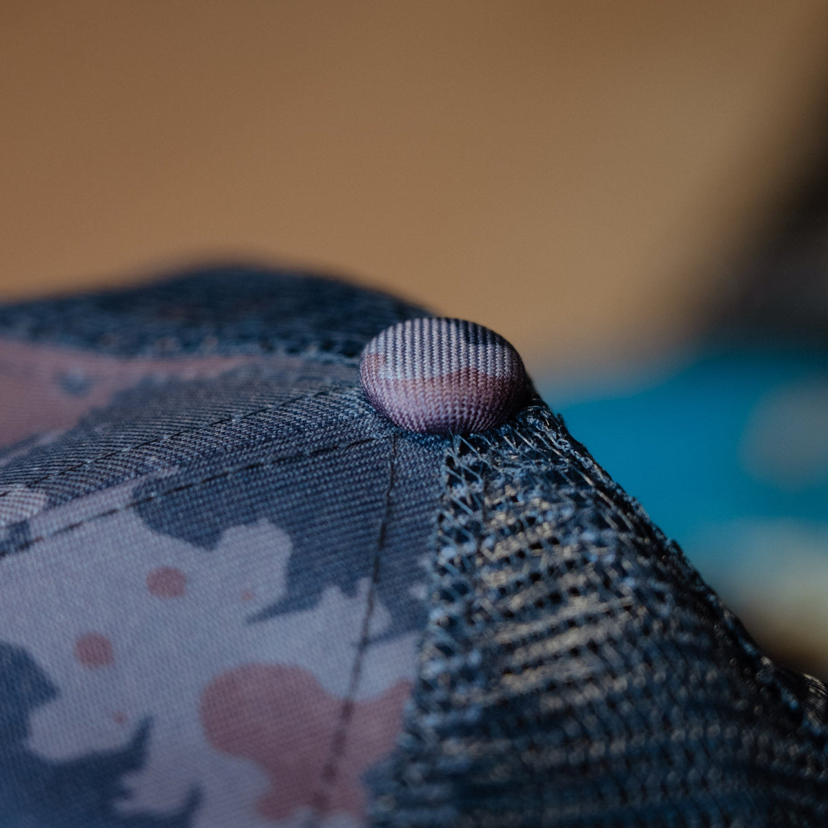 Blue Camo Diamond Trucker Hat