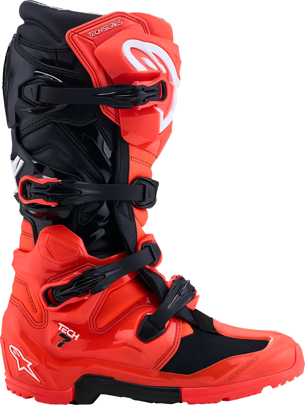 TECH 7 ENDURO BOOTS - RED FLUO BLACK