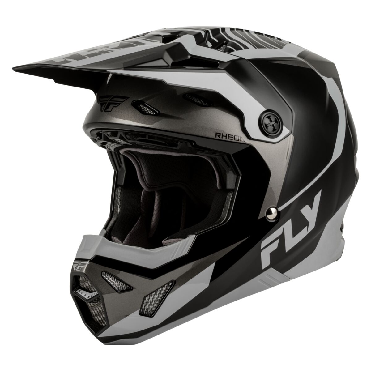 Fly Racing Youth Formula CP Charge Helmet - Black/Grey/Light Grey