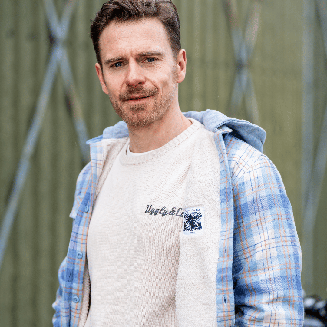 Hooded Blue & Beige Flannel Shirt
