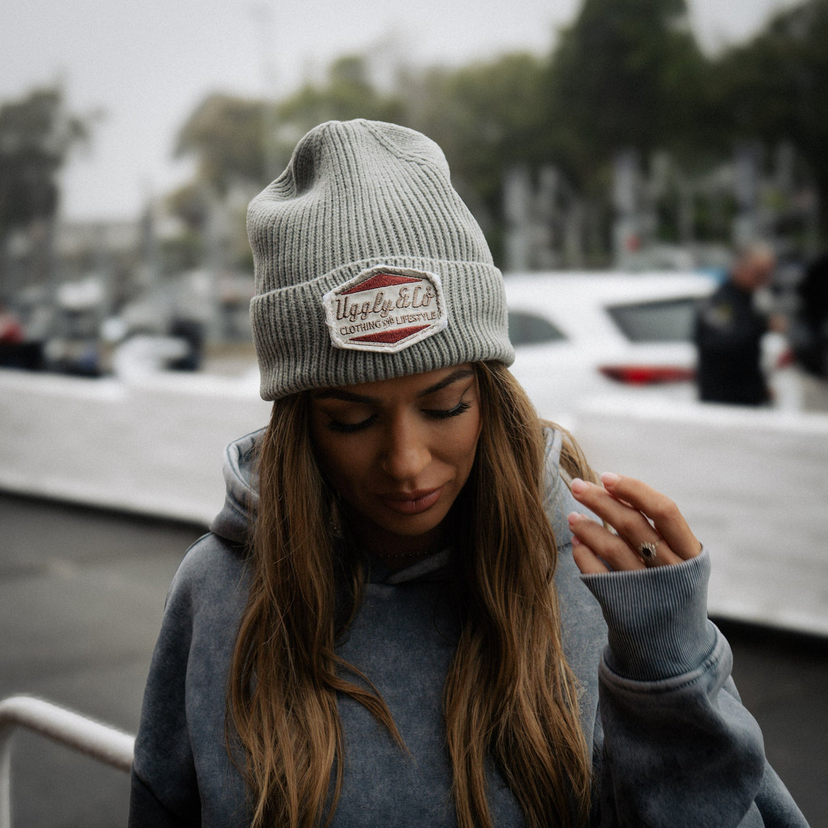 Grey Diamond Beanie