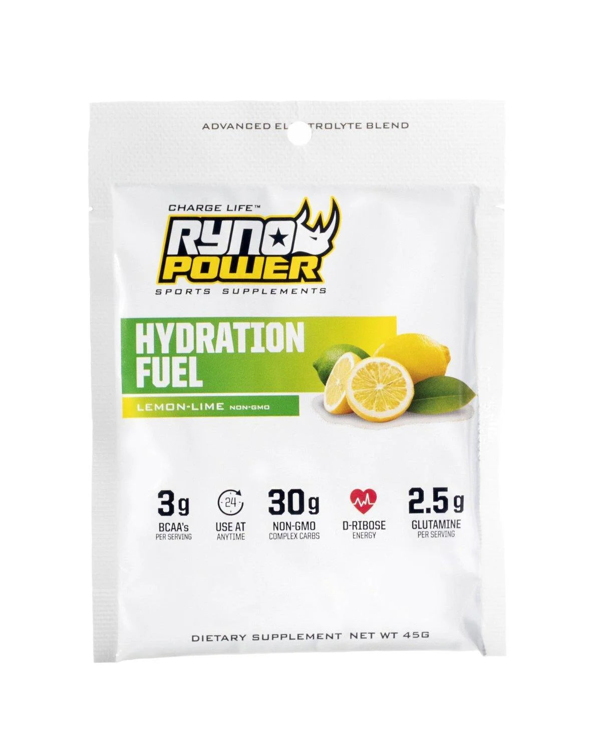 Ryno Power Single Serving - Hydration Fuel Lemon Lime