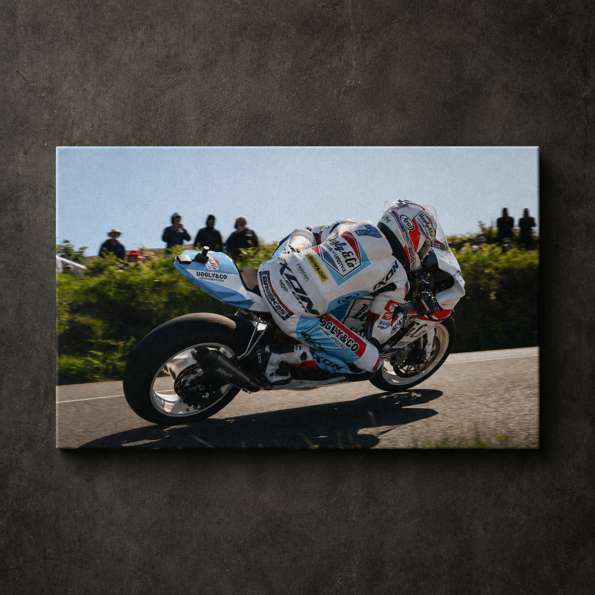 Josh Brookes Uggly & Co TT Close Up Canvas Wall Art