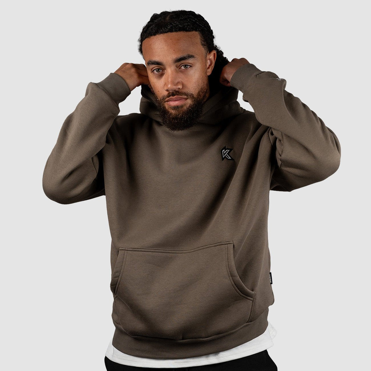 K Icon Hoodie Stone