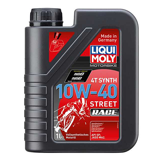 ENGINE OIL 4T SYNTHETIC 10W/40 STREET RACE 1L LIQUI MOLY - 20753