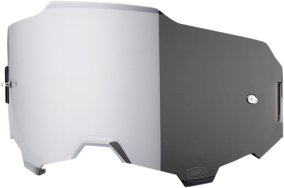 100% Armega / Armatic Replacement Lens in Mirror Silver, showcasing its reflective surface and durable design for enhanced visibility and style.