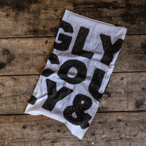 White & Black U&C Motorcycle Bandana
