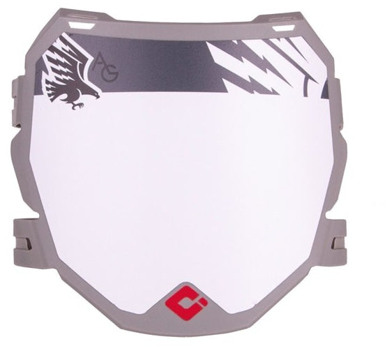 ODI DH Number Plate - Graphite, Blue, Black, Red