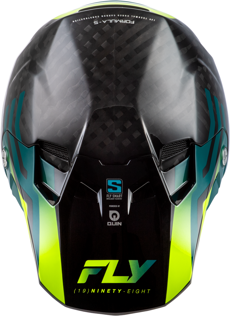 Formula S Byte Carbon Helmet  - Carbon/Teal/Lime
