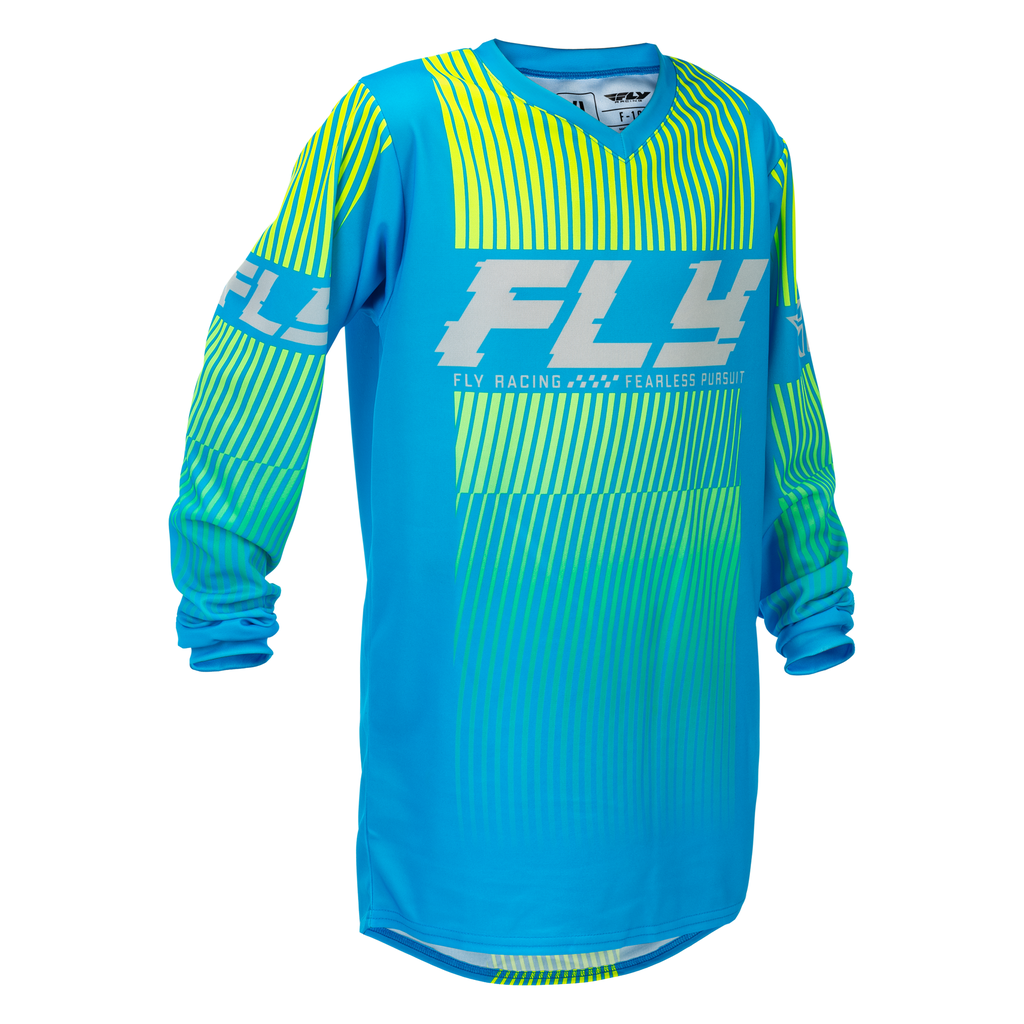 F-16 2026 Youth Jersey - Blue/Hi-Viz