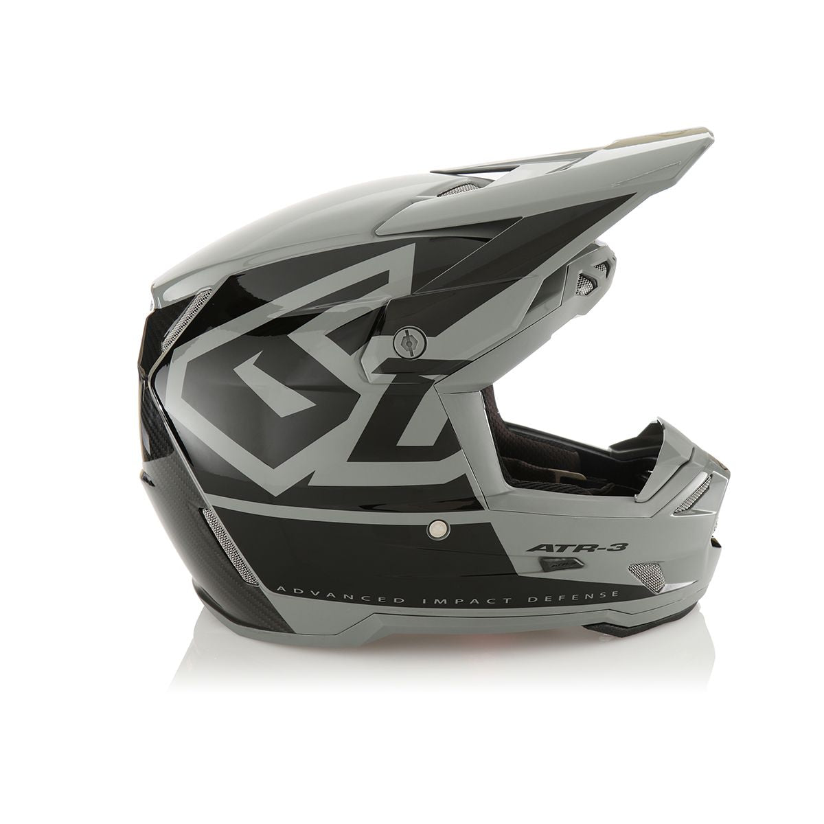 Gloss Black ATR-3 Hex Helmet with Sleek Design