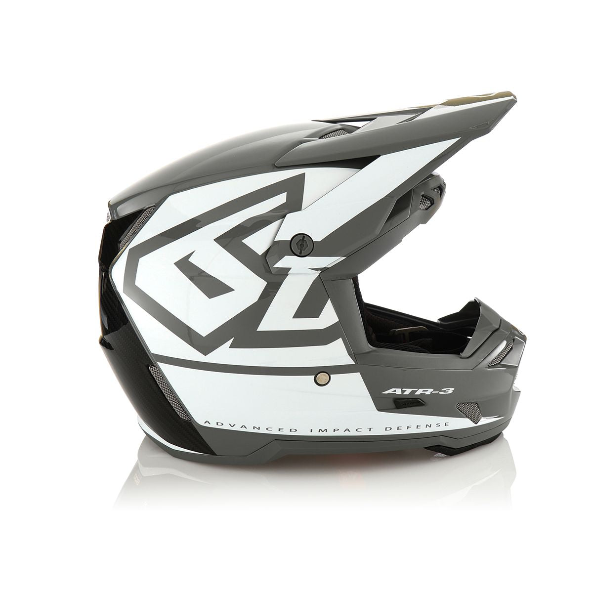 Gloss White ATR-3 Hex Helmet with Modern Design