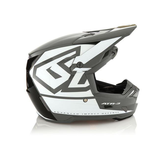 Gloss White ATR-3 Hex Helmet with Modern Design