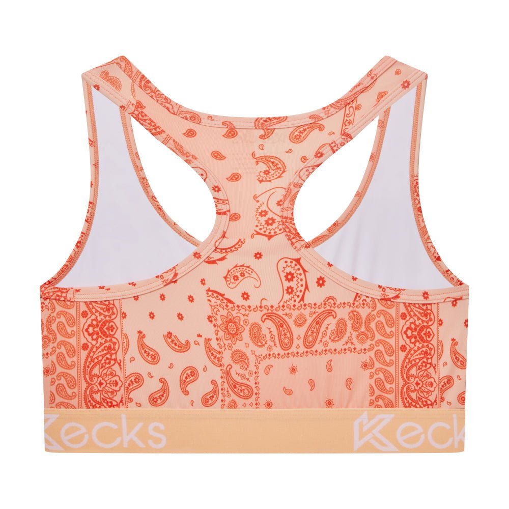 Peach Paisley Sports Bralette