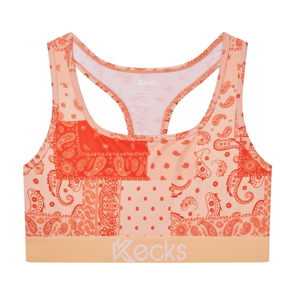 Peach Paisley Sports Bralette