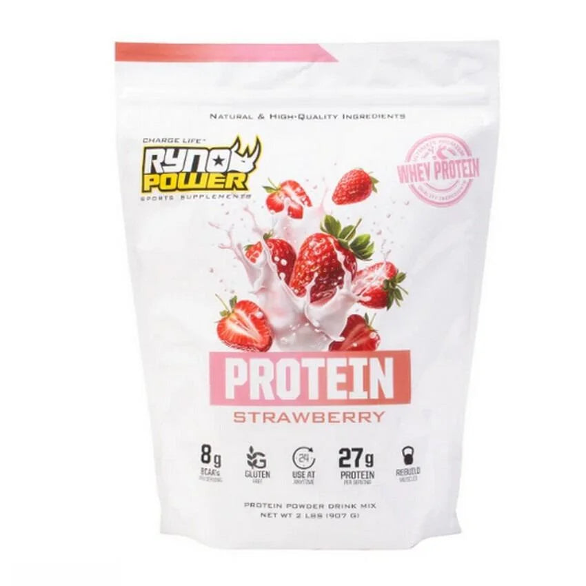 Ryno Power Protein Powder 2lb (20 serv) - Strawb