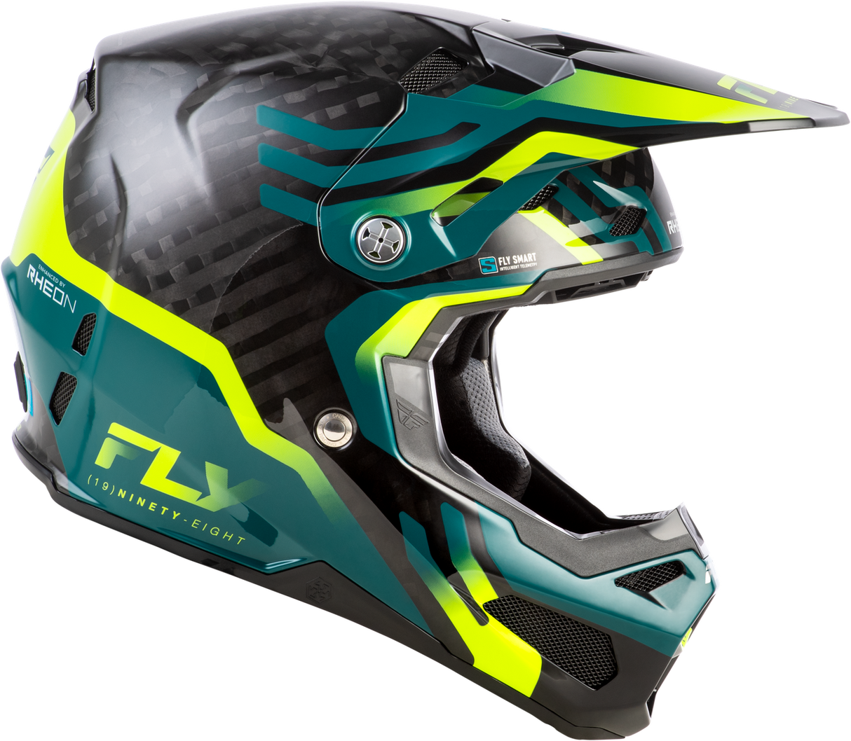 Formula S Byte Carbon Helmet  - Carbon/Teal/Lime