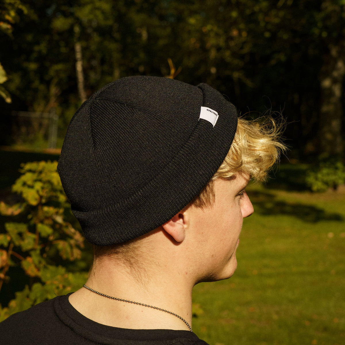 Black 'Fisherman' Beanie