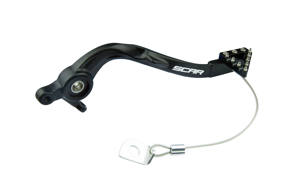 SCAR Racing Rear Brake Pedal Black 2023-2026 GasGas HSQ KTM EC MC EX TC TE FC TX FE FX FS EXC SX XC