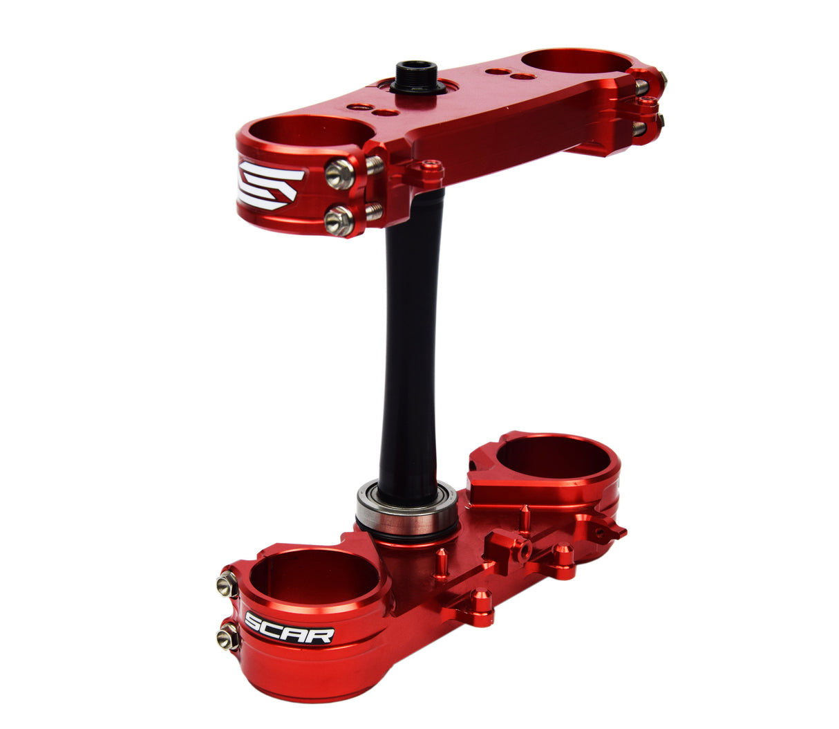 SCAR Racing Triple Clamps Red CRF Offset 22mm