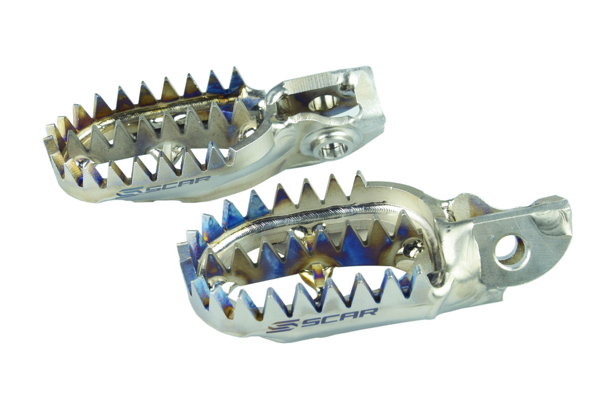 SCAR Racing Titanium Footpegs 2016-2024 GasGas Husqvarna KTM MC EC EX TC TX TE FC FE FS FX SX XC EXC