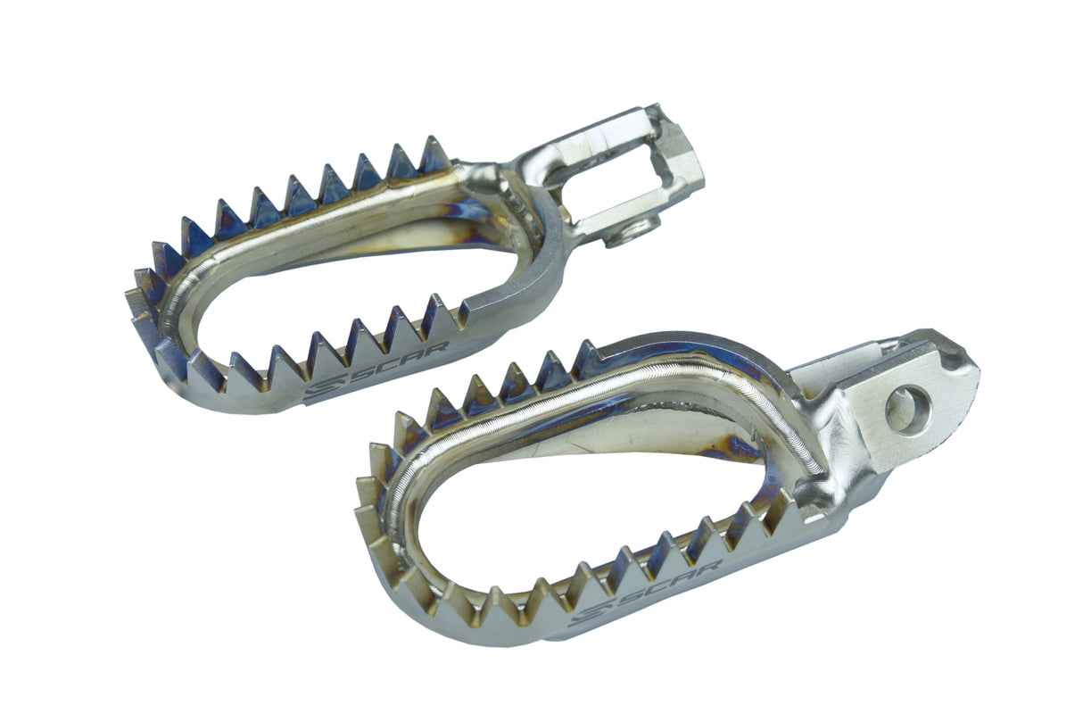 SCAR Racing Titanium Footpegs 2023-2026 GasGas Husqvarna KTM EC EX MC TC TE FC FE FS FX TX SX EXC XC XW