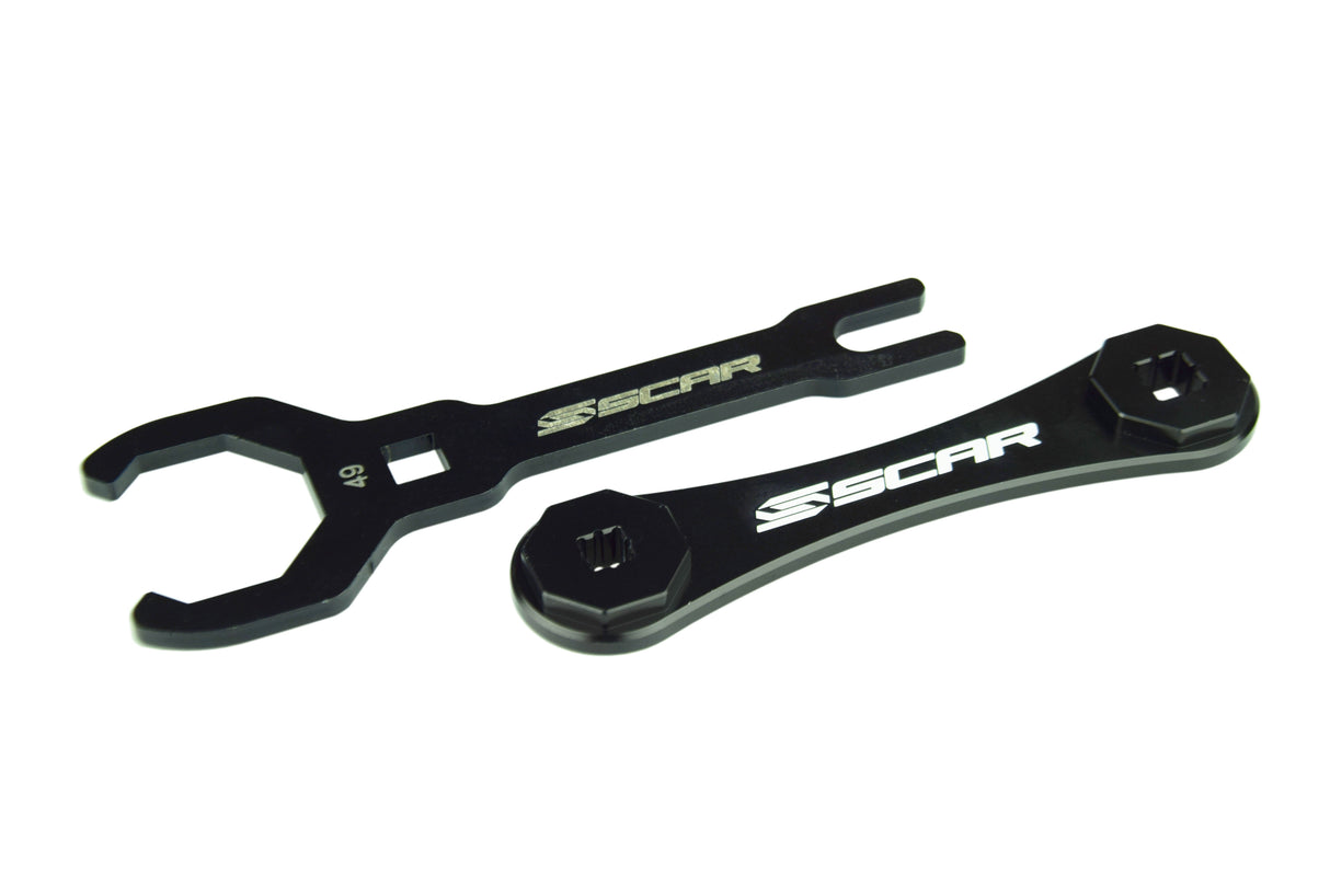 SCAR Racing Fork Cap Wrench 2006-2026 Fantic GasGas Honda Kawasaki Sherco Suzuki Yamaha 49mm Kayaba KYB
