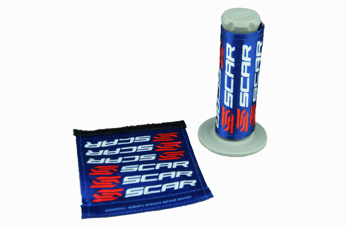 SCAR Racing Grip Covers Blue Universal Velcro Fastened Pair