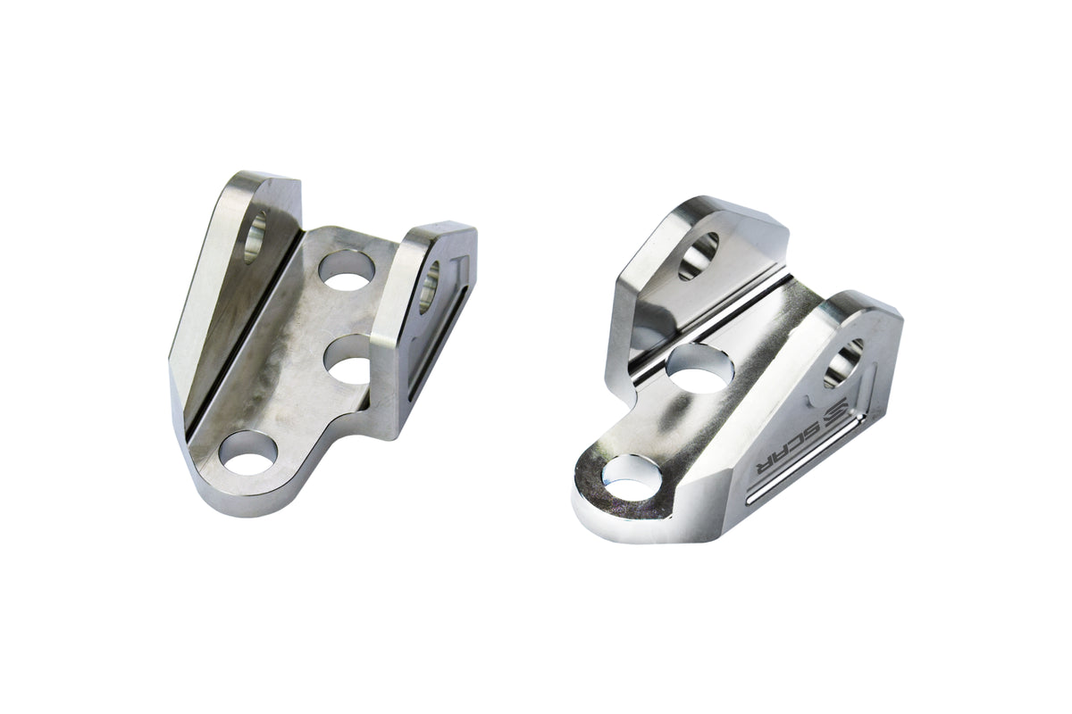 SCAR Racing Titanium Footpeg Mounts Brackets 2023-2026 Fantic Yamaha XXF YZ 250 450 F GR5-TI