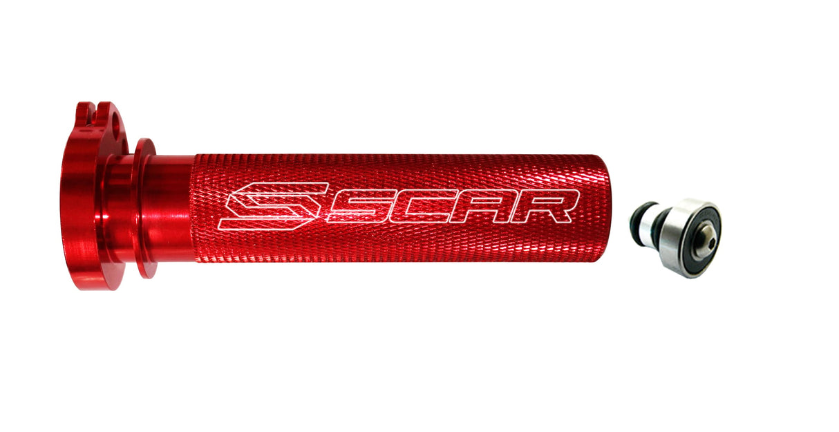 SCAR Racing Aluminium Throttle Tube With Bearing Red 2002-2026 Honda CRF R RX X L RL 250 450