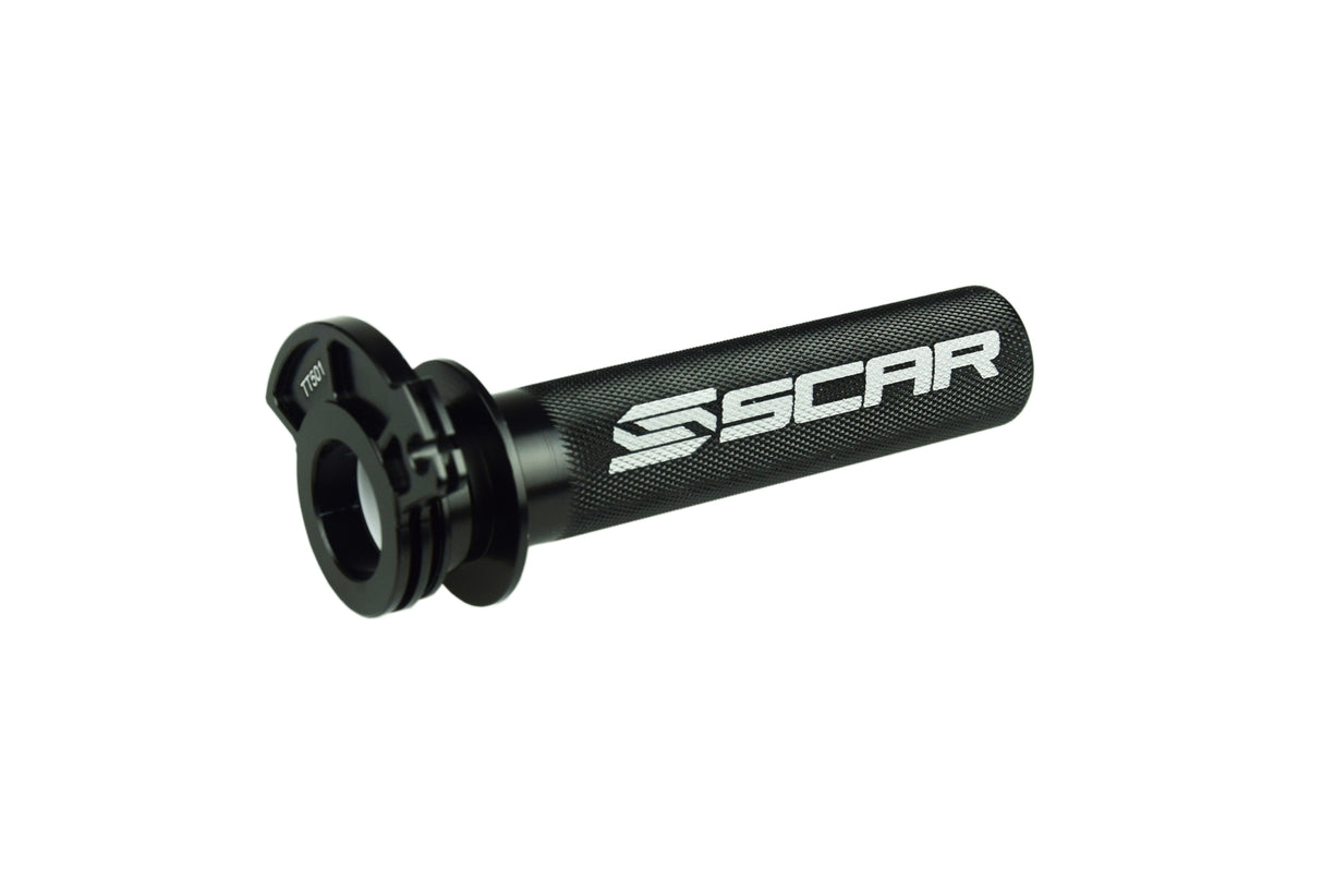 SCAR Racing Aluminium Throttle Tube With Bearing Black 1989-2026 Beta Honda Husqvarna KTM RR RX CR CRF TC TE SX EXC