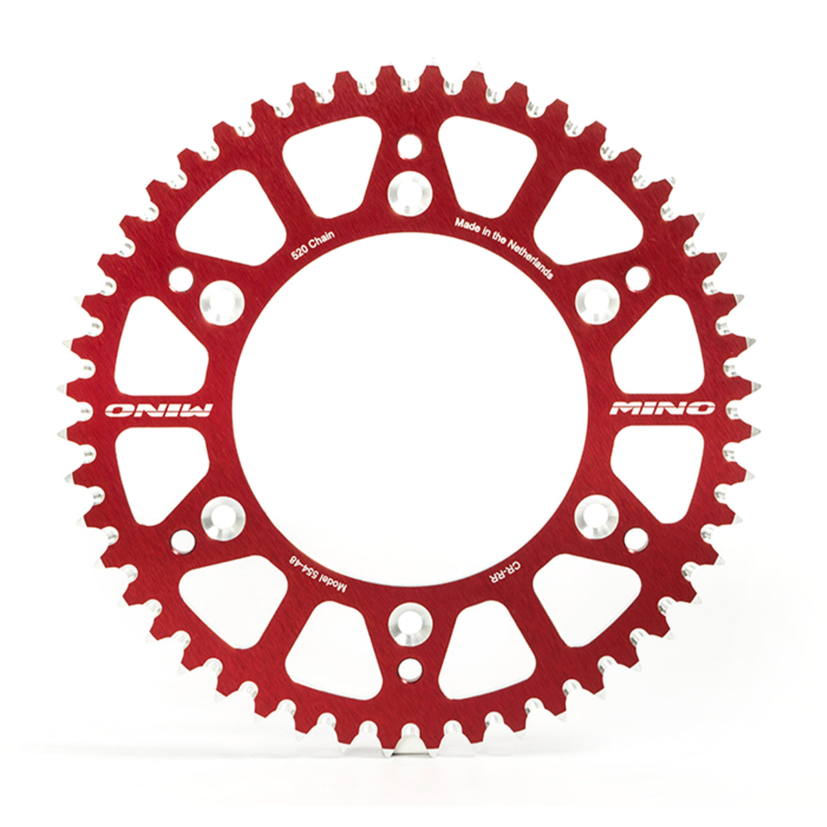 MINO REAR SPROCKET ALLOY RED 210, 25-554-48 RED