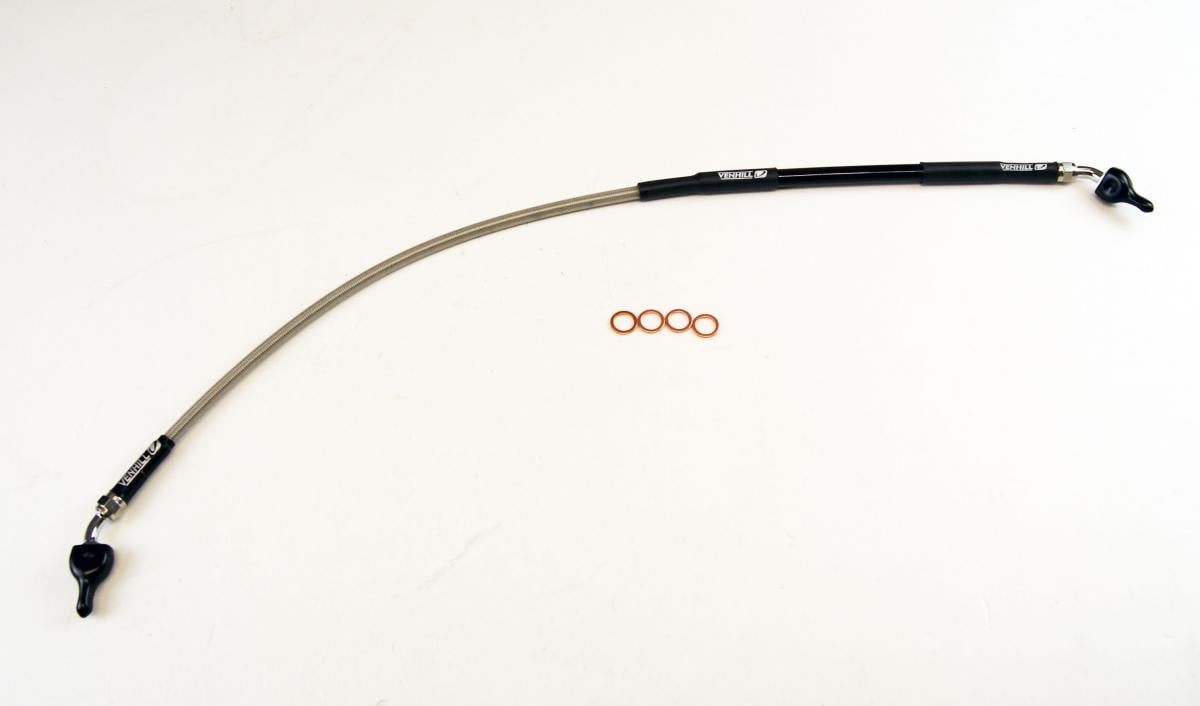 Venhill HONDA CRF HOSE REAR BRAKE SILVER / BLK H02-2-044/P-CL, 43310-MKE-A51, CRF 450 L/X