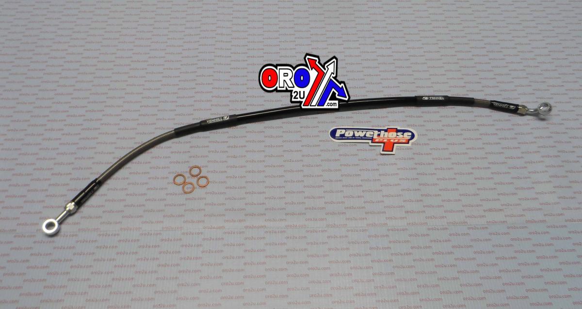 Venhill TM HOSE REAR BRAKE SILVER / BLK T04-2-002/P TM125 250