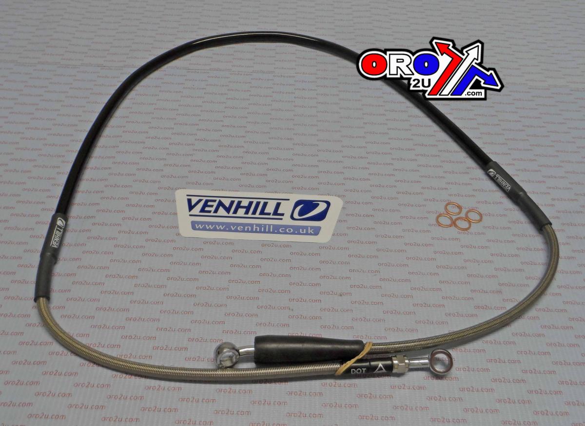 Venhill HUSQVARNA 1992-1995 TE HOSE FRONT BRAKE SILVER / BLK H01-1-015/P, TE 92-95 WRE