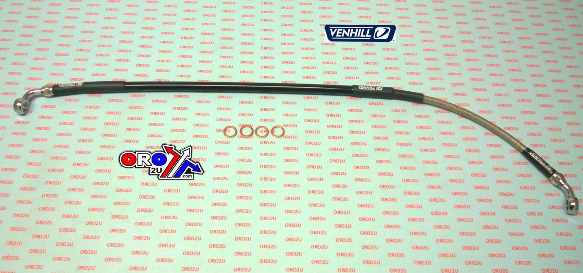 Venhill TM HOSE REAR BRAKE SILVER / BLK T04-2-005/P-CL
