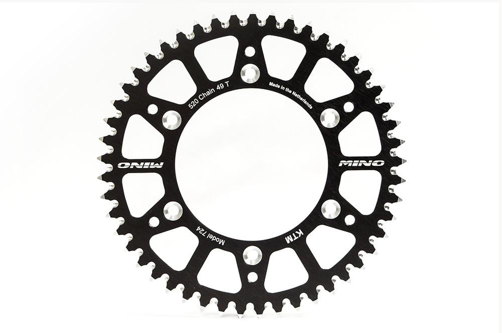 MINO REAR SPROCKET ALUM 990-54 BK, 25-724-520-46
